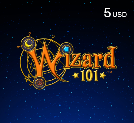 Wizard 101 - بطاقة لعبة ويزارد 101 - 5 دولار (المتجر الأمريكي)